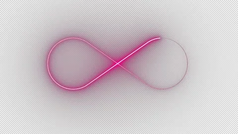 Infinity pink Neon looping video background Vídeos de archivo 204972906