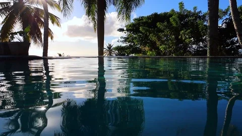 Infinity pool with amazing view Stock Footage 124317311