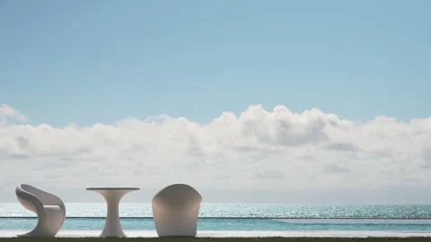 Infinity pool on a hot summer day Stock Footage 155814261