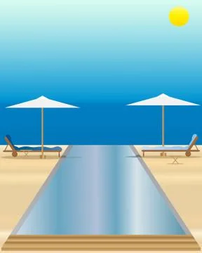Infinity pool Stock Illustration