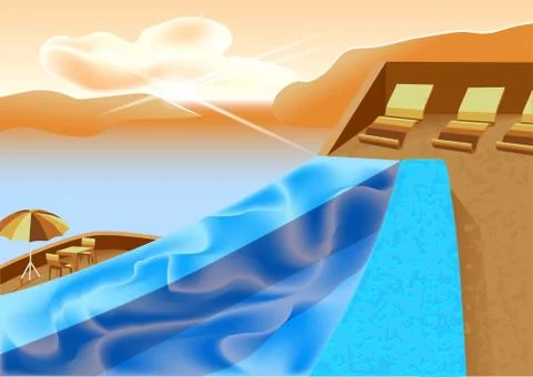 Infinity pool Stock Illustration
