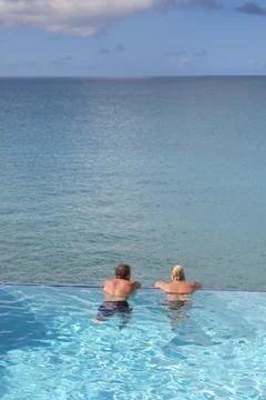 Infinity pool Stock Photos