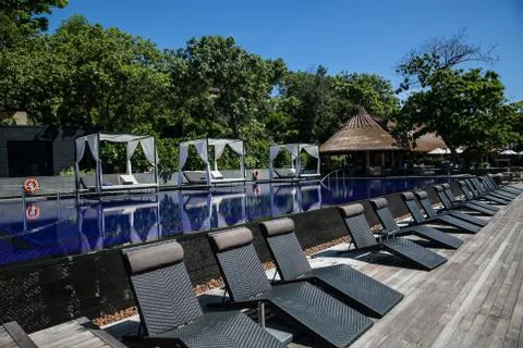 Infinity pool in thailand Stock Photos