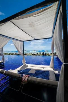 Infinity pool in thailand Stock Photos