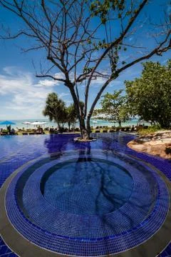Infinity pool in thailand Stock Photos