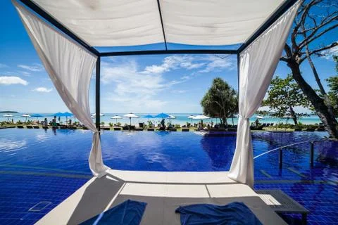 Infinity pool in thailand Foto stock