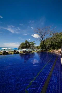 Infinity pool in thailand Stock Photos