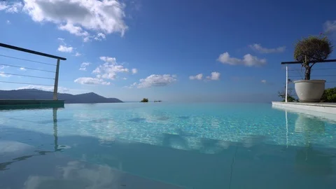 Infinity Pool Water Surface Stock Footage 103105233
