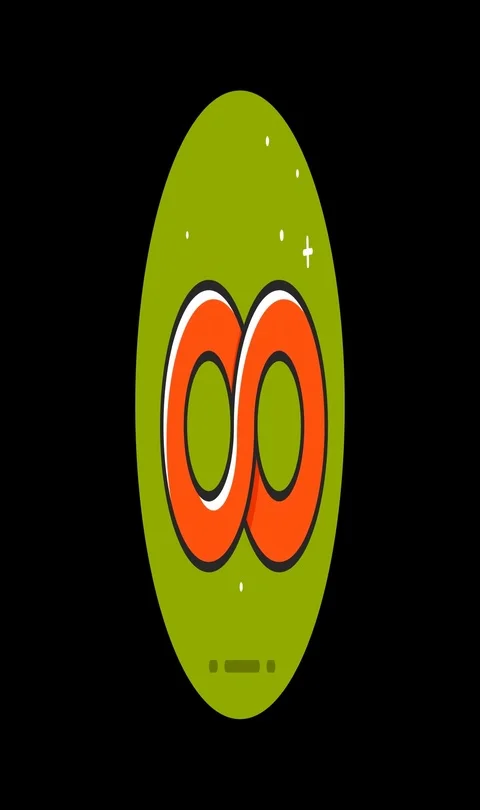 Infinity Premium flat icon animated with alpha channel Stock Footage 101584530