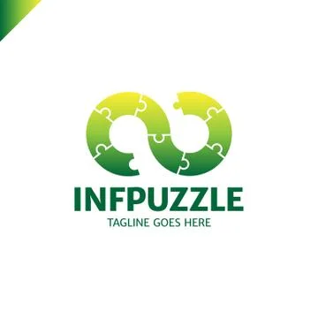 Infinity puzzle connect logotype template Stock Illustration