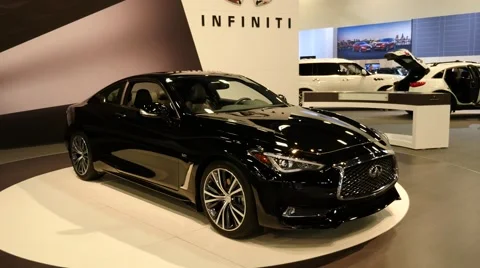 Infinity Q60 coupe on display during the Miami International Auto Show Stock Footage 68723096