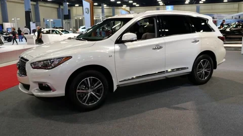 Infinity QX60 SUV on display during the Miami International Auto Show Stock Footage 68722808