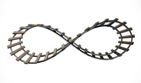 Infinity Railway Track Stock Illustration