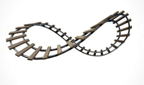 Infinity Railway Track Stockillustratie
