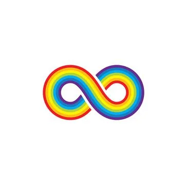 Infinity rainbow concept logo icon vector illustration design Stock Illustration