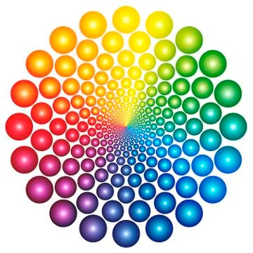 Infinity Rainbow Gradient Pattern Balls Illustrazione stock