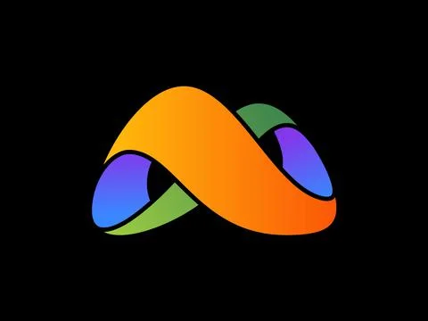 Infinity ribbon logo vector. Abstract infinity logo template design. Endless  Stock Illustration