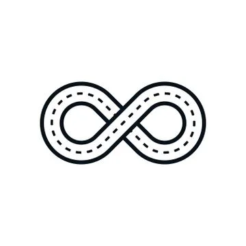 Infinity road symbol Stock Illustration