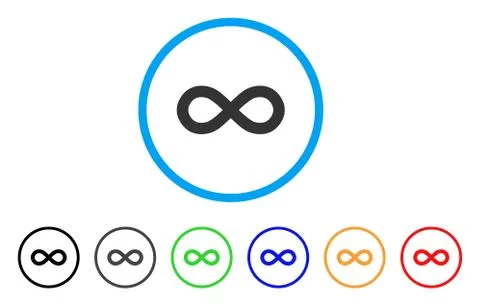 Infinity Rounded Icon Stock Illustration