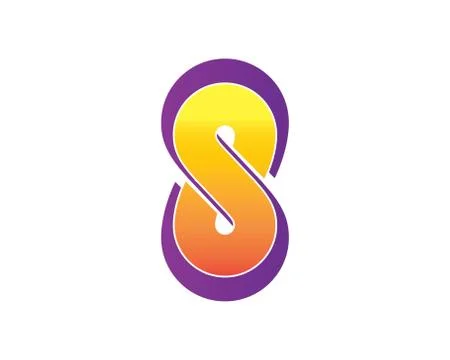 Infinity s letter  Design,Infinity logo Vector icon Illustrazione stock