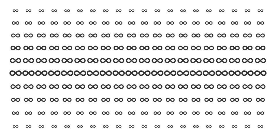 Infinity Shape Halftone Array Stock Illustration