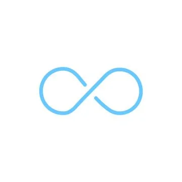 Infinity shape line icon. linear style sign for mobile concept and web design 스톡 일러스트