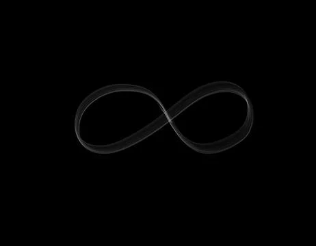 Infinity shape of realistic smoke on dark background ep01 Stock Illustration