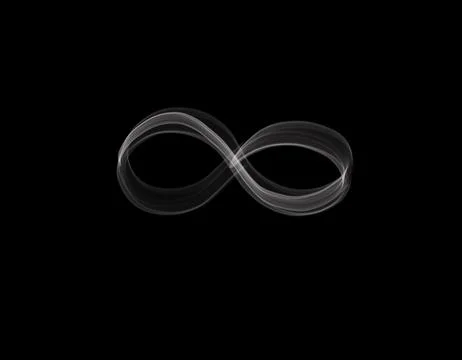 Infinity shape of realistic smoke on dark background ep05 Stock Illustration