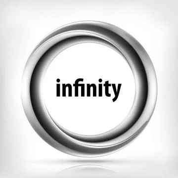 Infinity shape round dimensional icon Stock Illustration