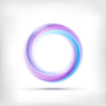 Infinity shape round dimensional icon Stock Illustration
