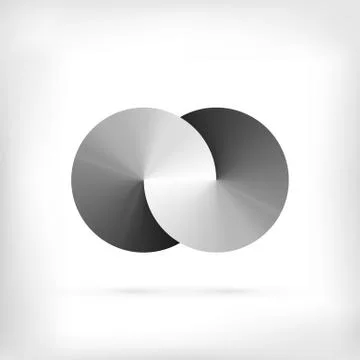 Infinity shape round dimensional icon Stock Illustration