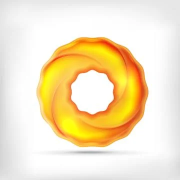 Infinity shape round dimensional icon Stock Illustration