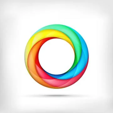 Infinity shape round dimensional icon Stock Illustration