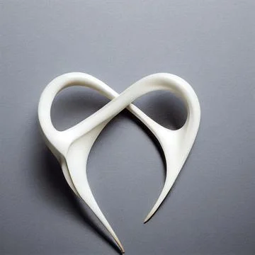 Infinity shaped wishbone isolated on grey background Stock Photos