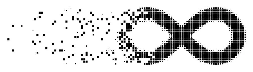Infinity Shredded Pixel Icon 스톡 일러스트