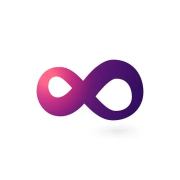 Infinity sign color gradient. Eight sign colorful gradient icon. Vector Stock Illustration