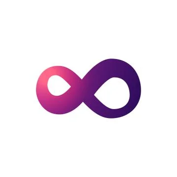 Infinity sign color gradient. Eight sign colorful gradient icon. Vector イラスト素材