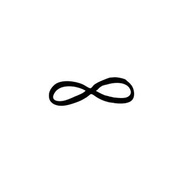 Infinity sign doodle icon, vector illustration Illustrazione stock