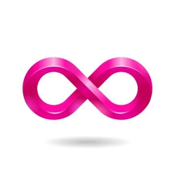 Infinity sign icon in 3D glossy style Stock Illustration