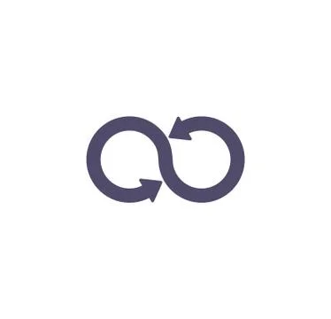 Infinity sign icon on background for graphic and web design. Creative 스톡 일러스트