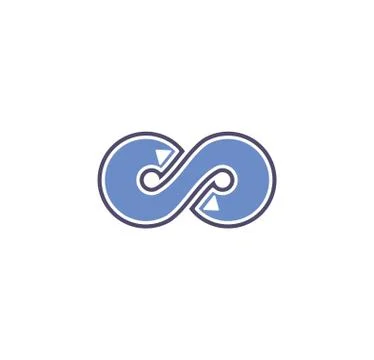 Infinity sign icon on background for graphic and web design. Creative 스톡 일러스트