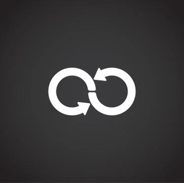 Infinity sign icon on background for graphic and web design. Creative Illustrazione stock