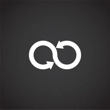Infinity sign icon on background for graphic and web design. Creative 스톡 일러스트