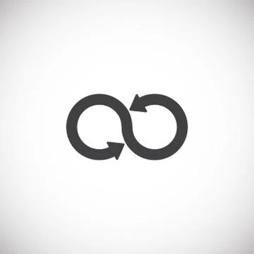 Infinity sign icon on background for graphic and web design. Creative 스톡 일러스트