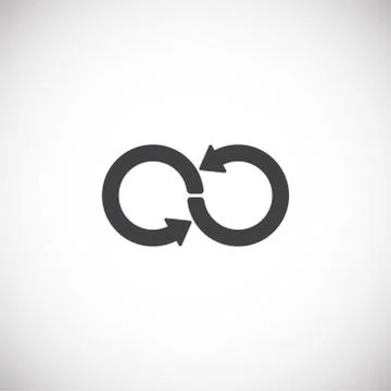 Infinity sign icon on background for graphic and web design. Creative Stockillustratie