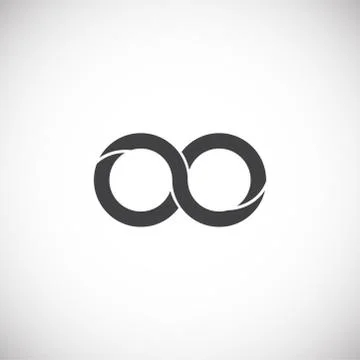 Infinity sign icon on background for graphic and web design. Creative Illustrazione stock