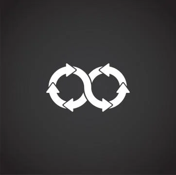 Infinity sign icon on background for graphic and web design. Creative 스톡 일러스트