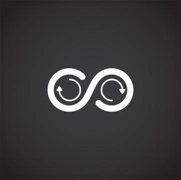 Infinity sign icon on background for graphic and web design. Creative 스톡 일러스트