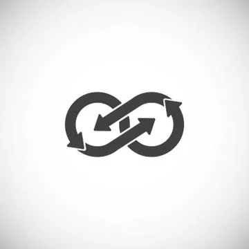 Infinity sign icon on background for graphic and web design. Creative Illustrazione stock