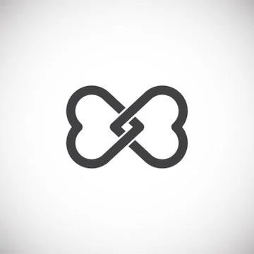 Infinity sign icon on background for graphic and web design. Creative Stock Illustration
